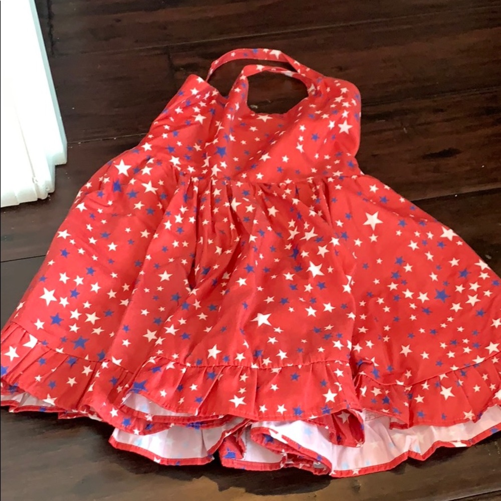 Red white and blue star dress